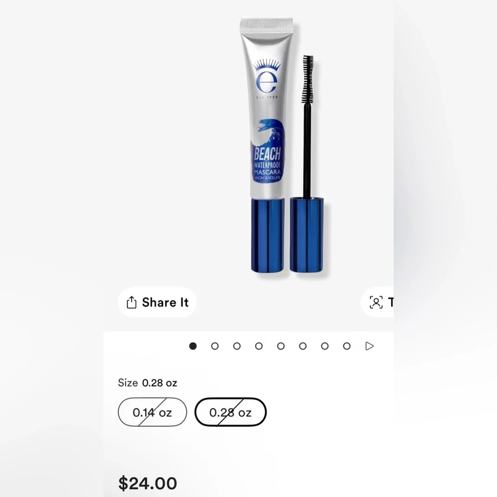 ⭐️NIB⭐️Eyeko~BEACH Waterproof Mascara - Black~Full Size